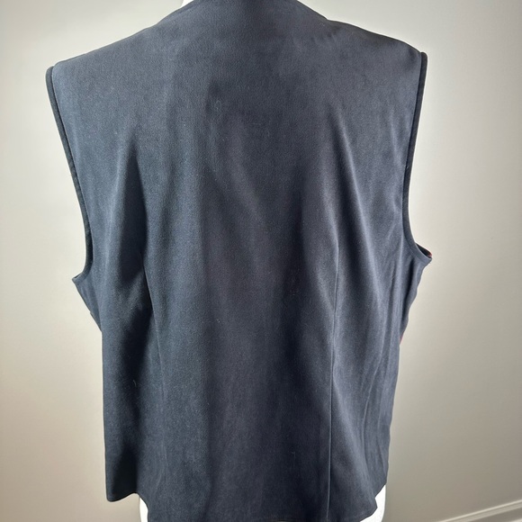 White Stag Colorblock Button Vest Black Burgundy Purple Stretch Size L - Picture 3 of 4